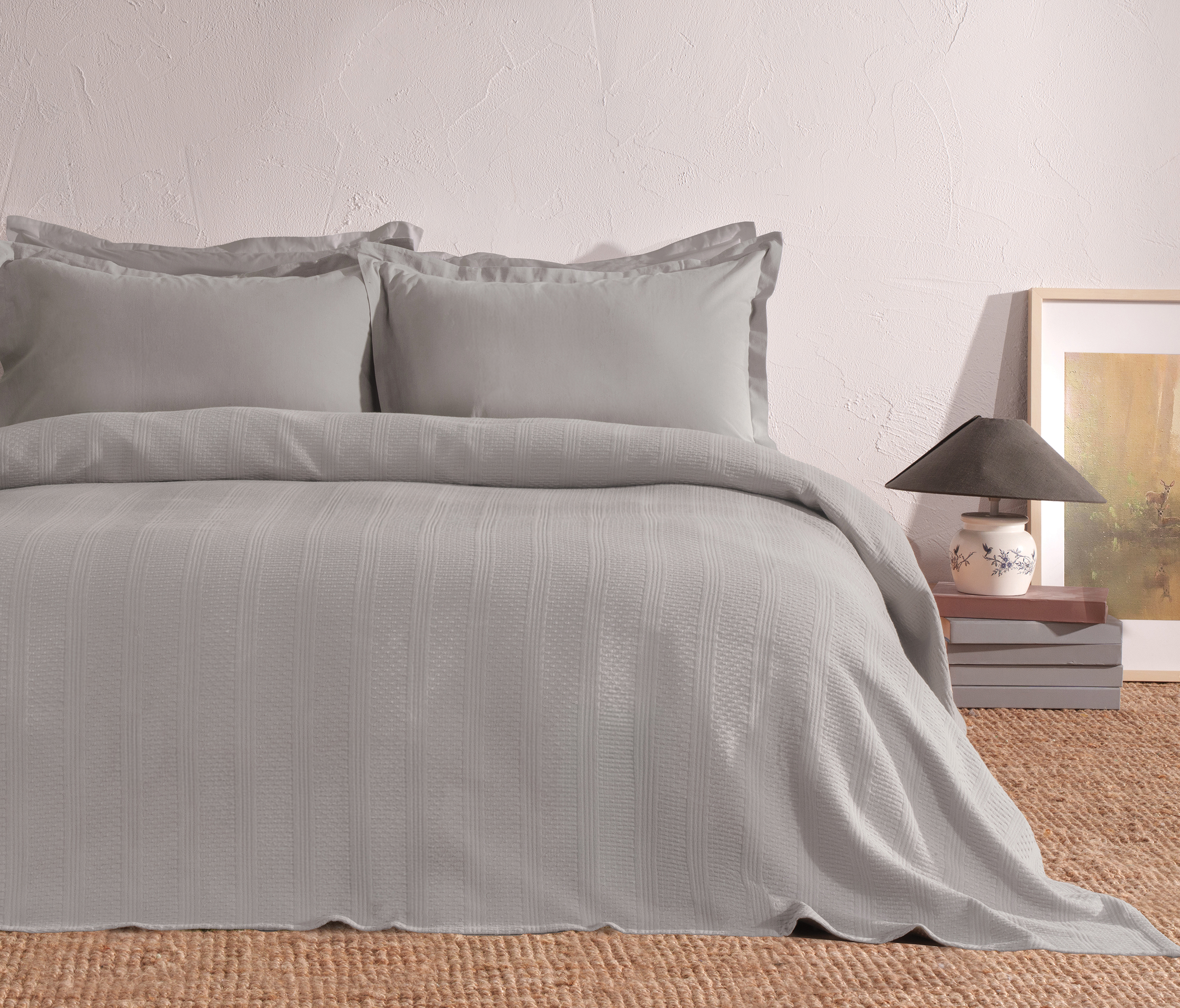 Laren | Çift Kişilik 200x220 cm | Gri - Konforlu ve Kaliteli Puffy Ürünleri