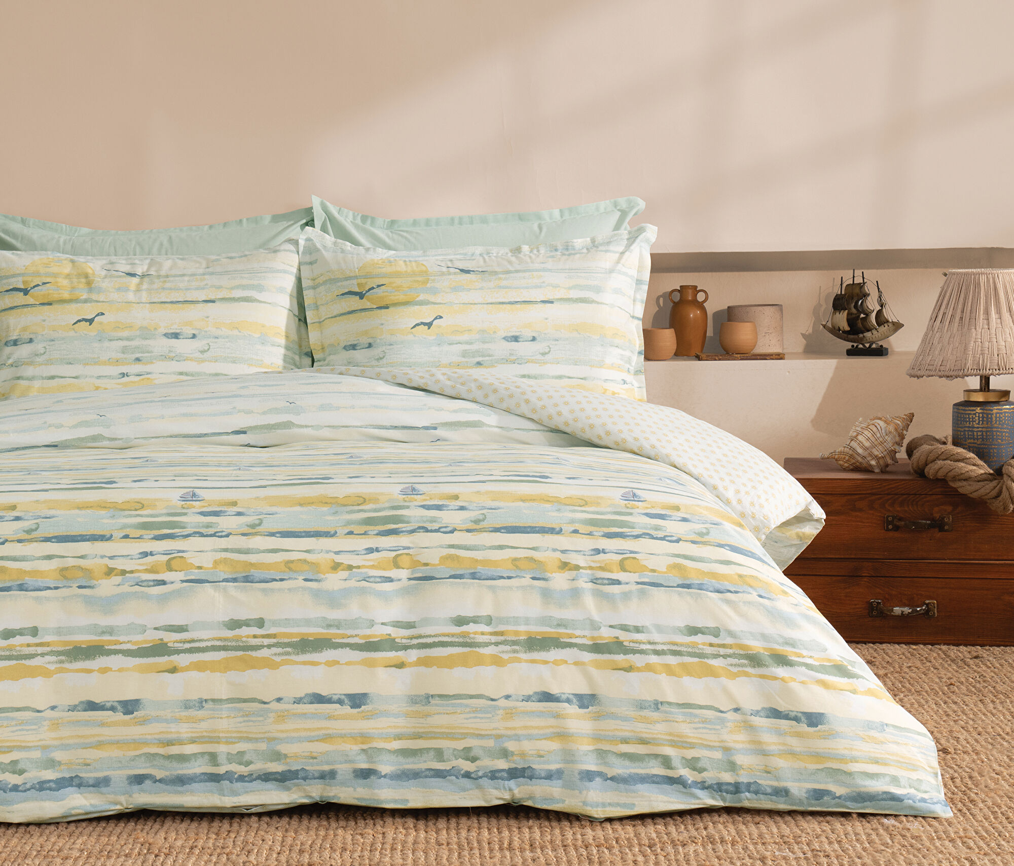 Surf | Çift Kişilik 200x220 cm | Sarı - Konforlu ve Kaliteli Puffy Ürünleri