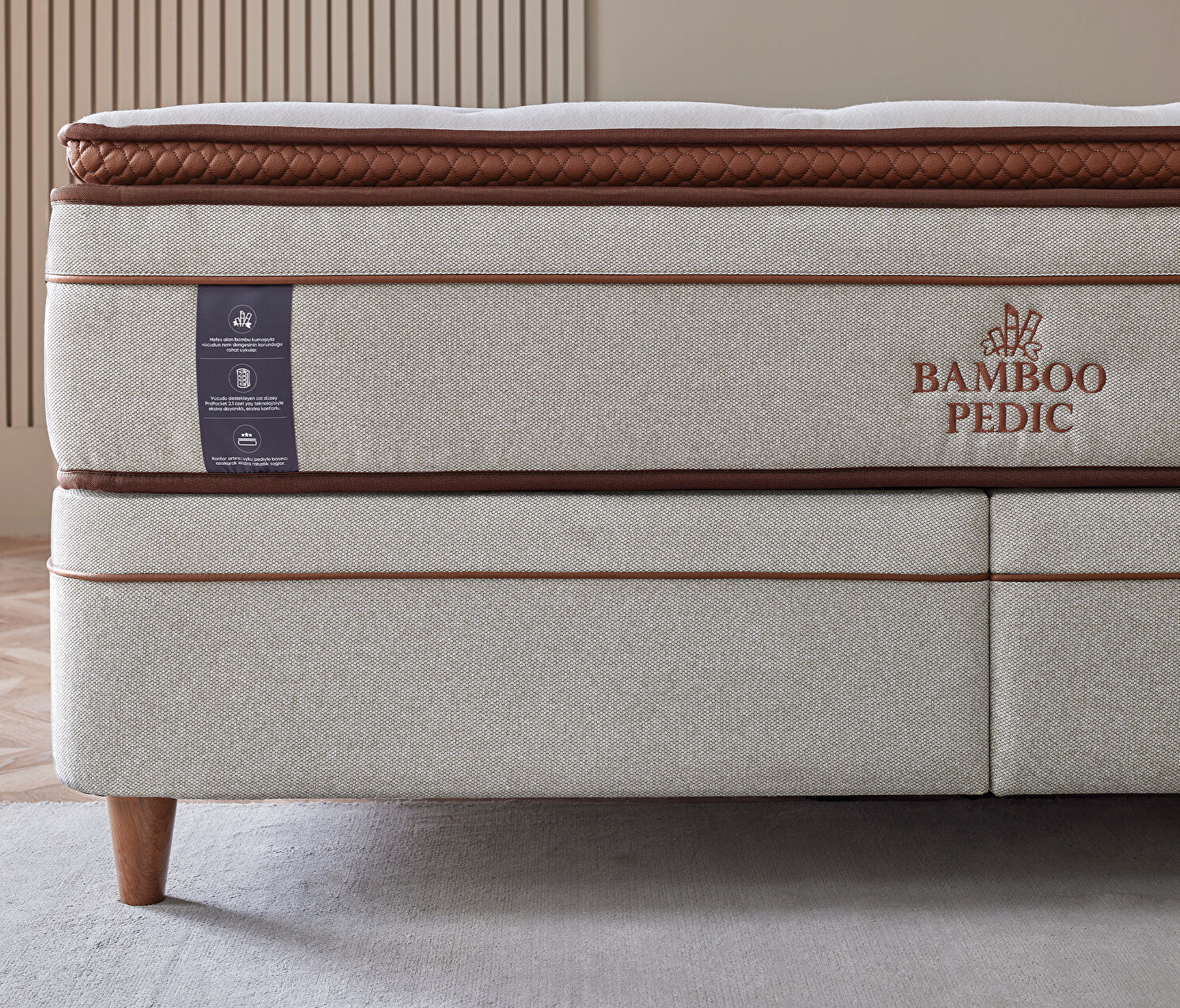 Bamboo Pedic Pocket Yaylı Yatak, 160x200 cm